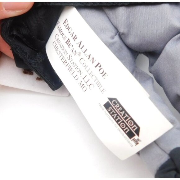 Creation Station Famous Be'an Collectible Edgar Allen Poe Beanie Plush with Tag - Picture 5 of 6